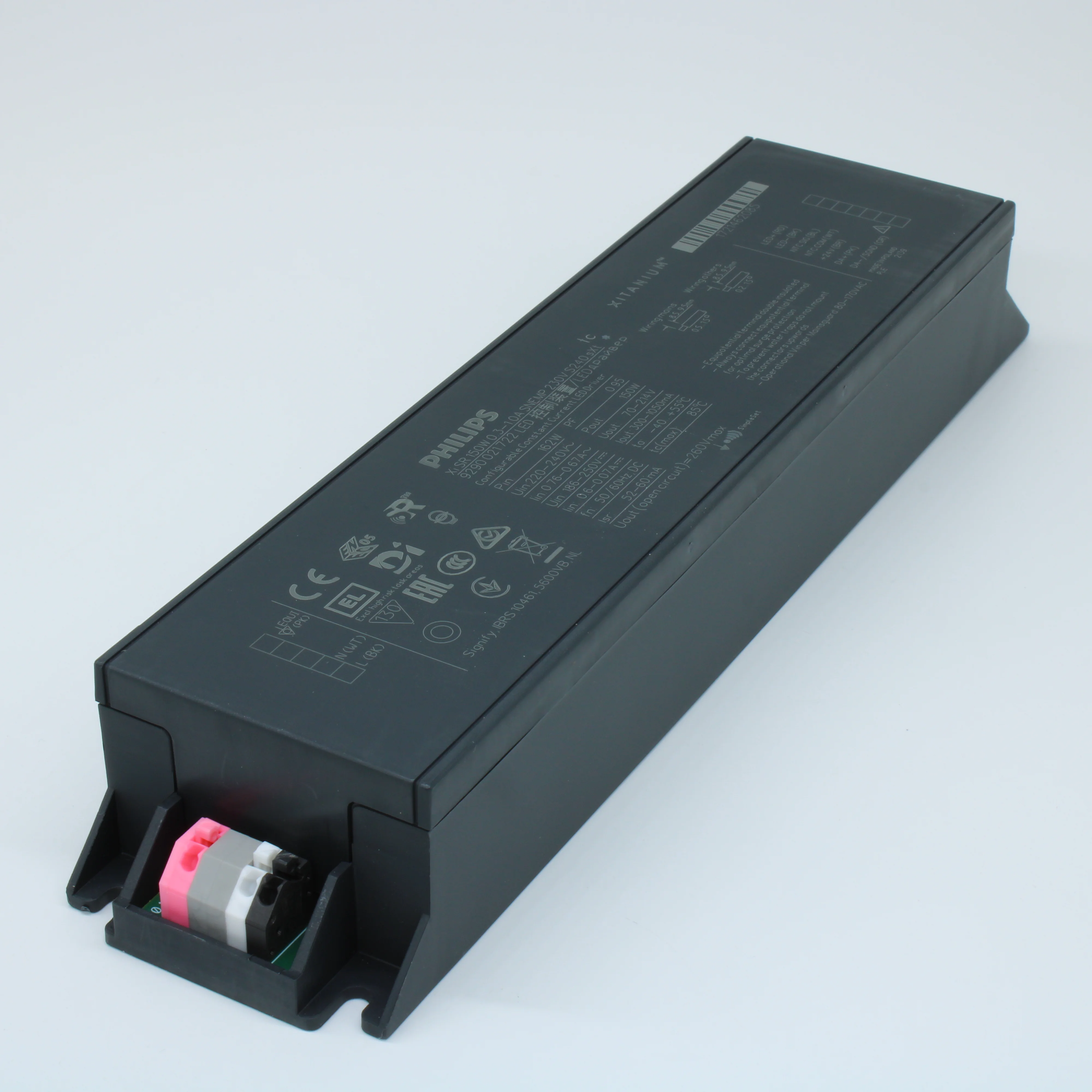 XI SR 150W 0.3-1.0A SNEMP 230V S240 SXT - AC-DC, 150Вт, ККМ, стабилизация тока, вход 80…264В AC, 50…60Гц, выход 0.3…1.05A/70…214В, в корпусе 241х59x38мм, -30…+55°С, SimpleSet, Dynadimmer, ИК-порт