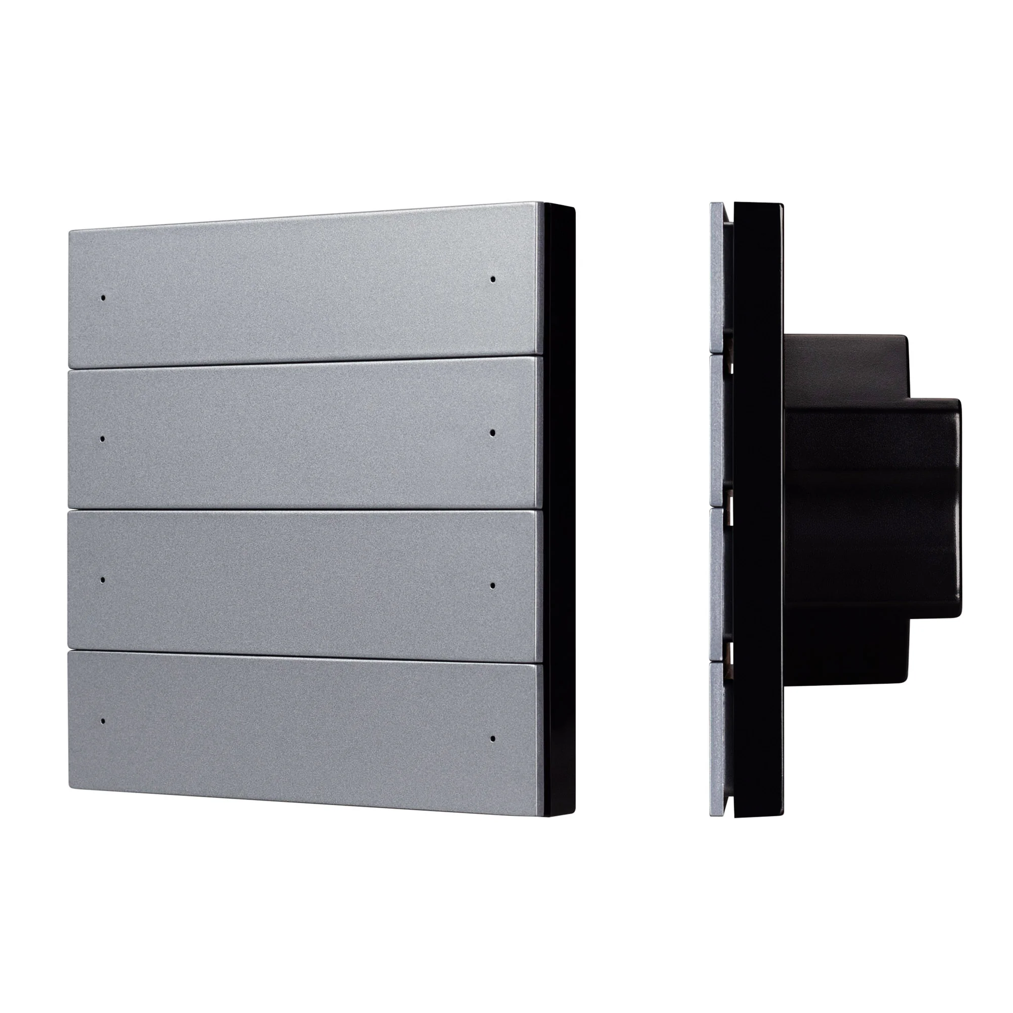 INTELLIGENT ARLIGHT Кнопочная панель SMART-DMX512-801-22-8G-8SC-DIM-IN Grey (230V, 2.4G) 039315 - Настенная встраиваемая кнопочная панель 2.4 ГГц, цвет серый. Материал - пластик. Для управления одноцветными источниками света (ШИМ) с помощью кнопок, 8 зон/