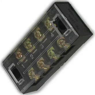 TB-3504 - Клеммная колодка винтовая с крышкой 8 контактов (2х4) М4, AWG8, 10мм2, 35А 600В