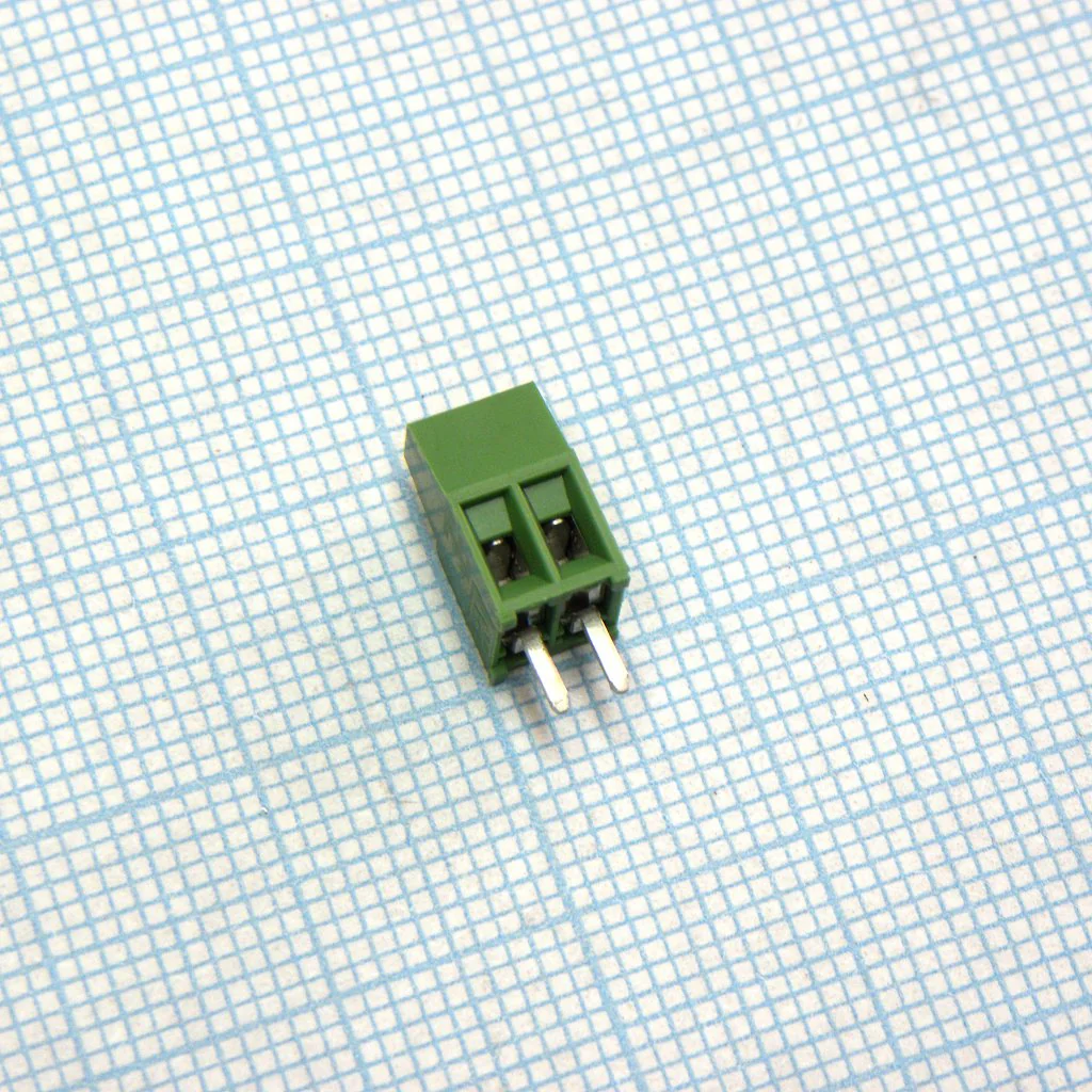 282834-2 - Клеммная колодка типа провод-плата, 2.54 мм, 2 вывода, 30 AWG, 1.4 мм2, Винт