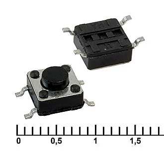 IT-1102W (6X6X4.3) - Кнопка тактильная IT-1102W, 6x6x4.3 мм