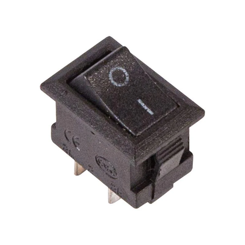 RWB-101 черный - Выключатель клавишный ON-OFF (2c) 3А 250В
