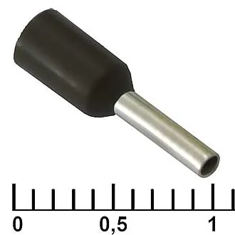 DN00706 BLACK (1.2X6MM) - Наконечник кабельный трубчатый обжимной