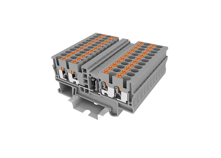 Клемма с диодом TP2.5-4L/R-GY - Клемма с диодом, L/R, 4 точки подключения, тип фиксации провода: push-in, номинальное сечение: 2,5 мм кв., ширина: 5,2 мм, цвет: серый, тип монтажа: DIN 35
