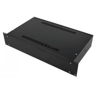 2602UB(НН) - Корпус 19"; 2U; с вентиляционными отверстиями;  материал: сталь; размеры: 425x263x84 мм; лицевая панель: 3.0 мм; цвет: черный