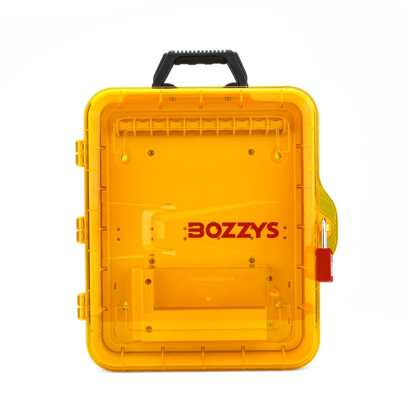 gwrX23A - Станция для хранения портативная, на 10 замков, 6 крючков, размер 408х338х98 мм, цвет – желтый, 1 шт/упак
