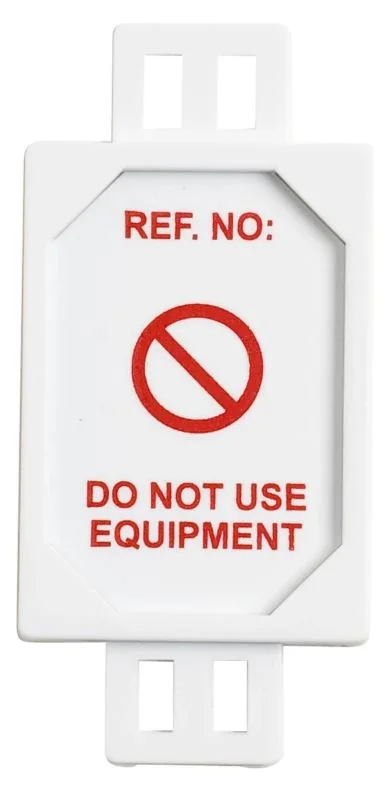 gws806723 - Пластиковый держатель для вставок Microtag на английском языке "Do not us equipment" 20 шт.; стяжки 150мм, 40 шт.; перманентный маркер, 1 шт.