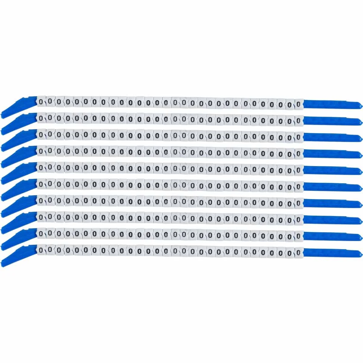 brd133200 - SCN-13-0 клипсы белые, 300шт/упак, для провода 3,4-3,8мм диаметра, легенда 0