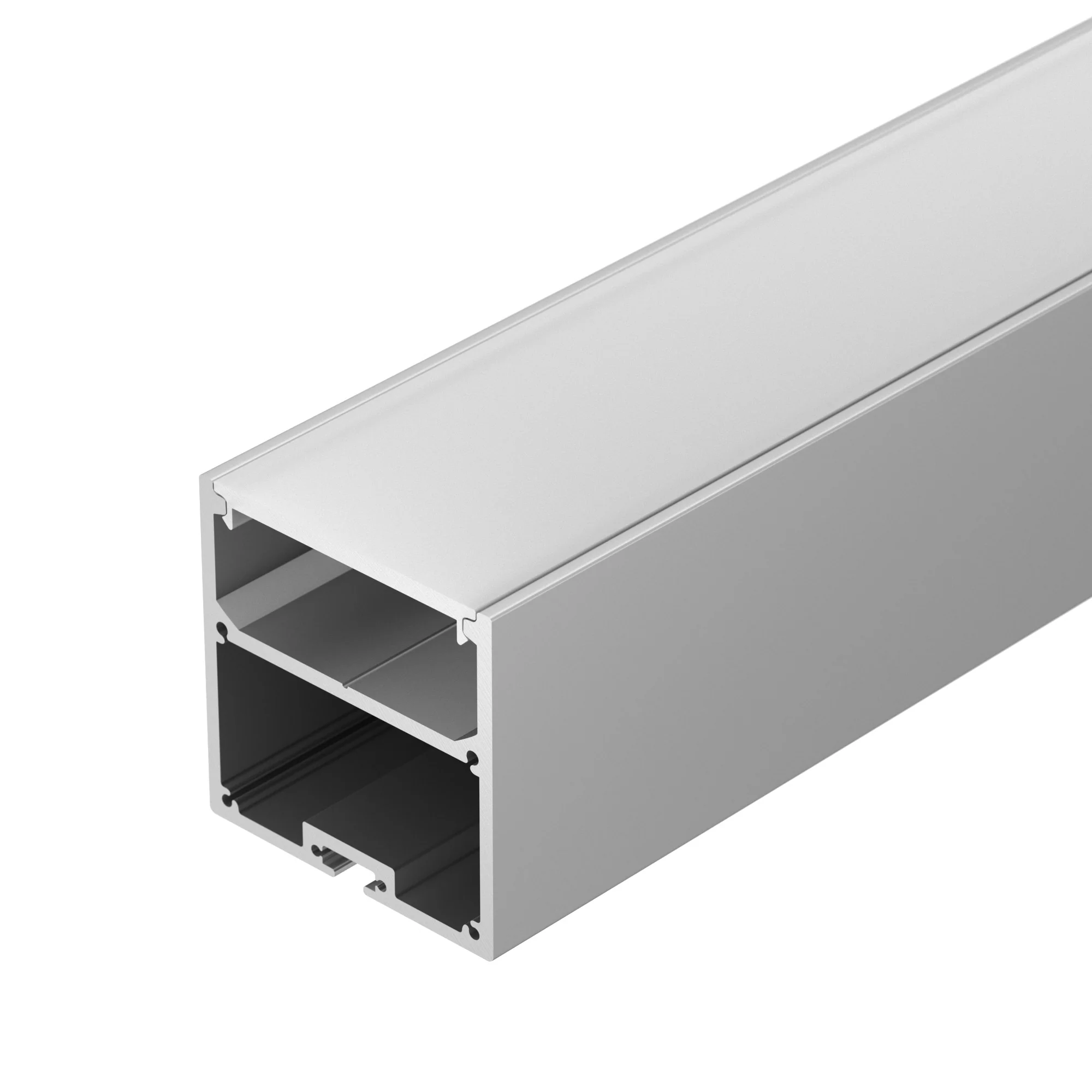 Профиль с экраном SL-LINE-5050-2500 ANOD+OPAL 020467 - Комплект с экраном. Алюминиевый анодированный профиль для светодиодных лент и линеек. Габаритные размеры (LхWхH): 2500x50x50 мм. Ширина площадки для ленты 38 мм. Отсек для БП 46х22мм. Аксессуары приоб