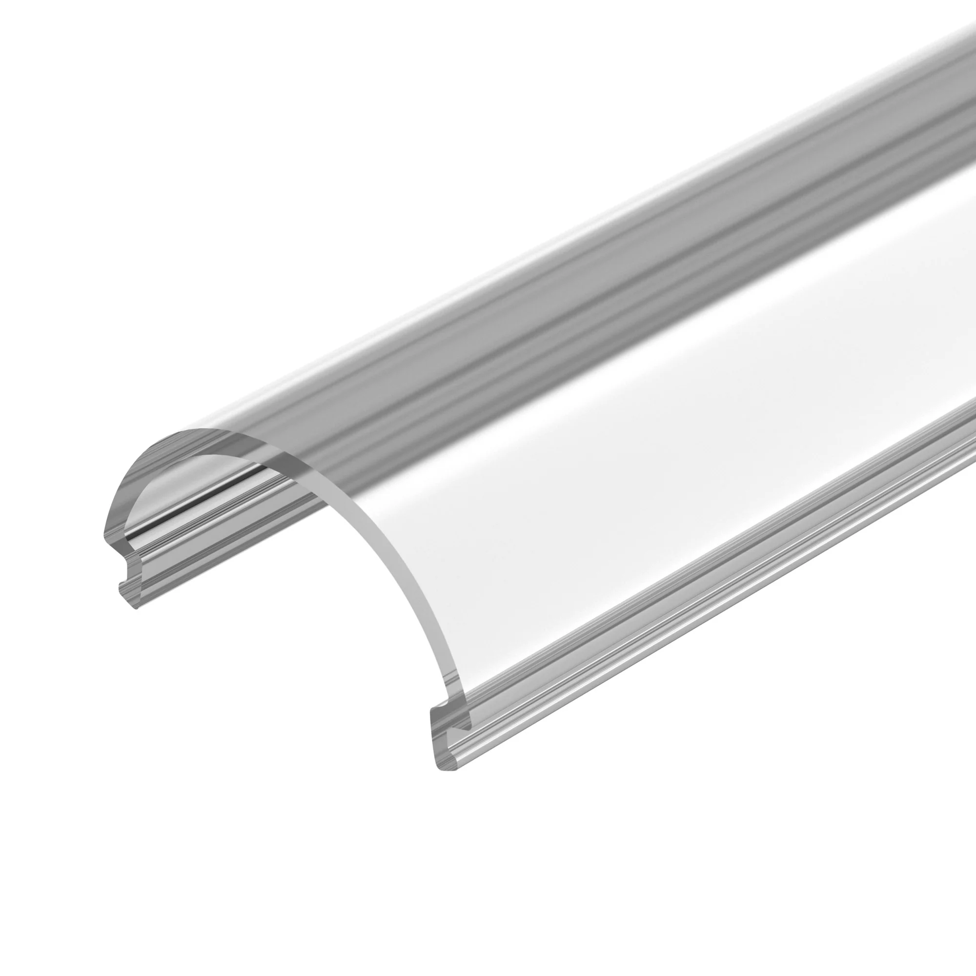 Экран ARH-WIDE-B-H20-2000 Round Clear-PM 016624 - Прозрачный экран PMMA для профиля WIDE-B-H20. Полукруглый, длина 2000мм. Цена за 1м.