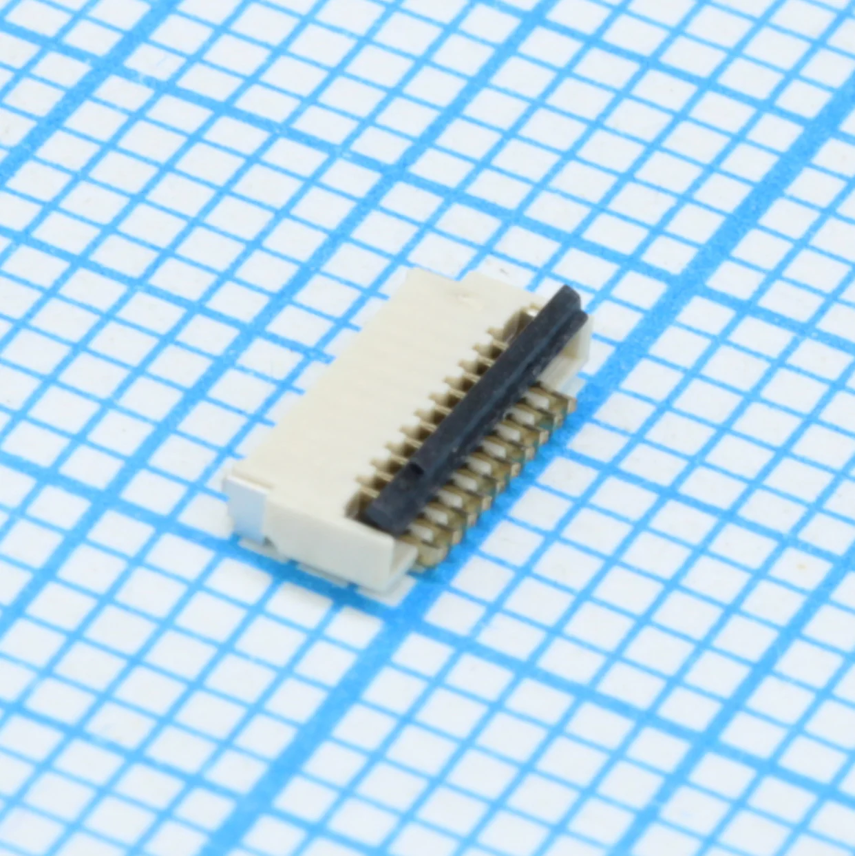 DS1020-19-10VB8R - Разъем FPC (розетка для шлейфа) на плату 10 контактов шаг 0.5мм