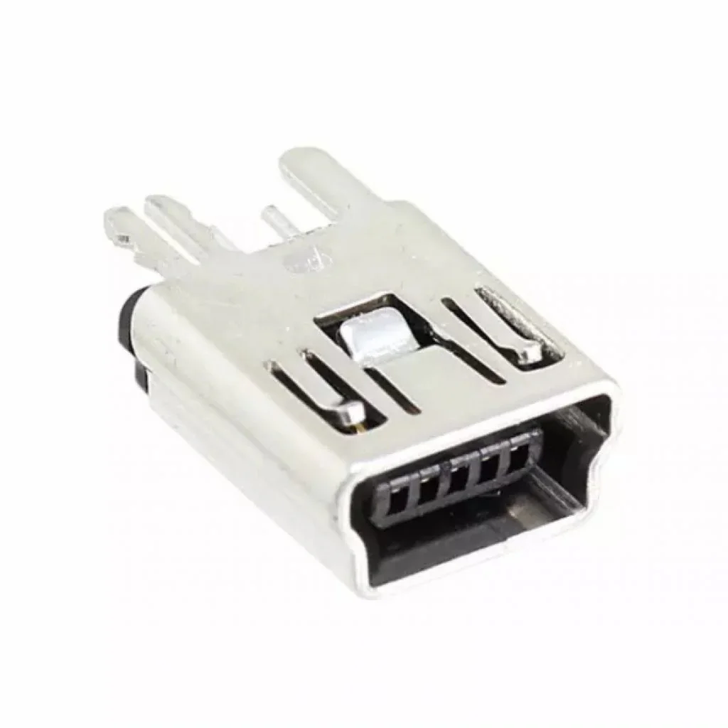 1734753-1 - Разъем Mini USB тип B, USB 2.0, розетка, 5 вывод(-ов), Монтаж в Сквозное Отверстие