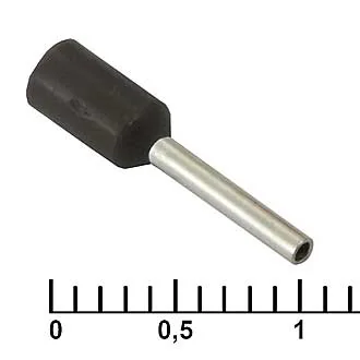DN00508 BLACK (1X8MM) - Наконечник на кабель DN00508, черный, 1x8 мм