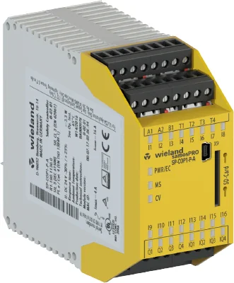 Реле безопасности SP-COP1-P-A - Модуль samosPRO-Compact, 20 входов,4 выхода, прессы, USB-интерфейс, вставные винтовые клеммы