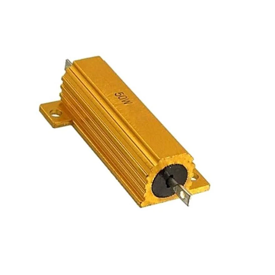 THS50220RJ - Резистор проволочный моточный 220Ом ± 5%; 50 Вт 1.25кВ ± 30ppm/°C аксиальный в алюминиевом корпусе