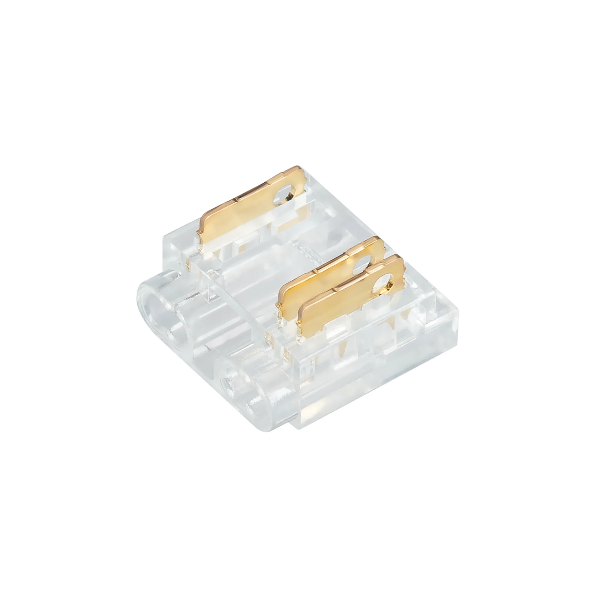 Коннектор COB-MIX-10mm-3pin-STW 046948 - Одиночный коннектор для подключения питания к открытым светодиодным MIX лентам COB шириной 10 мм. Материал - прозрачный пластик. Обеспечивает соединение без видимых разрывов. Максимальный допустимый ток 3 А, максим