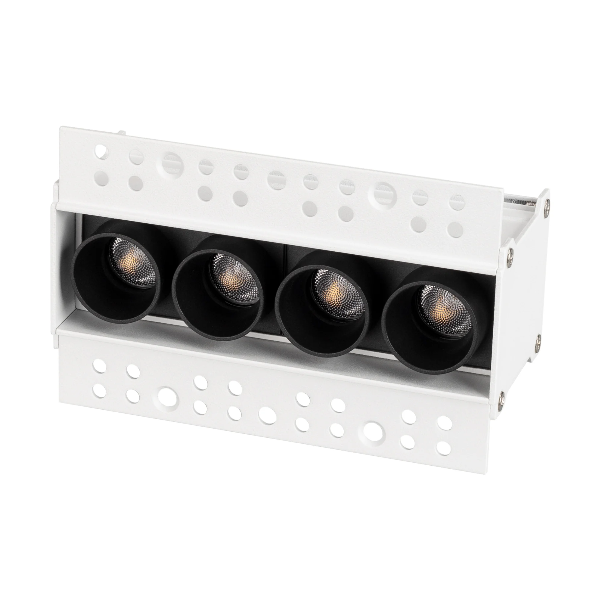 Светильник MS-ORIENT-BUILT-TRIMLESS-TC-S38x127-10W Warm3000 (WH-BK, 30 deg, 230V) 031924 - Встраиваемый безрамочный светильник под шпаклевку. Мощность 10 Вт, св. поток 750 лм, 75 лм/Вт, теплый 3000 K, CRI>98, угол 30°, напряжение питания 230 В. Белый прям