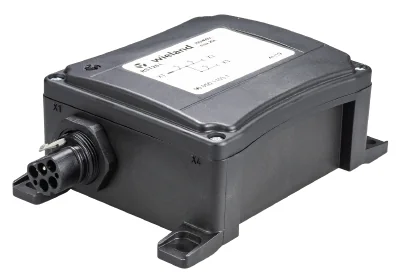 Распределительная коробка RST20I5V 2P1 F - Распределительнная коробка, серия RST Classic, IP68(69k), 5 полюсов, 1 вход / 2 выхода, номинальные характеристики: 250/400V, 20A,  с монтажными фланцами, цвет: черный, серия RST Classic
