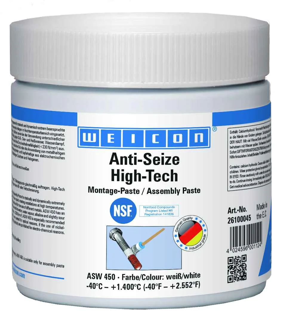 wcn26100045 - 10000196 WEICON Anti-Seize High-Tech Монтажная паста (450 г) антикоррозионное средство, не содержащее металла