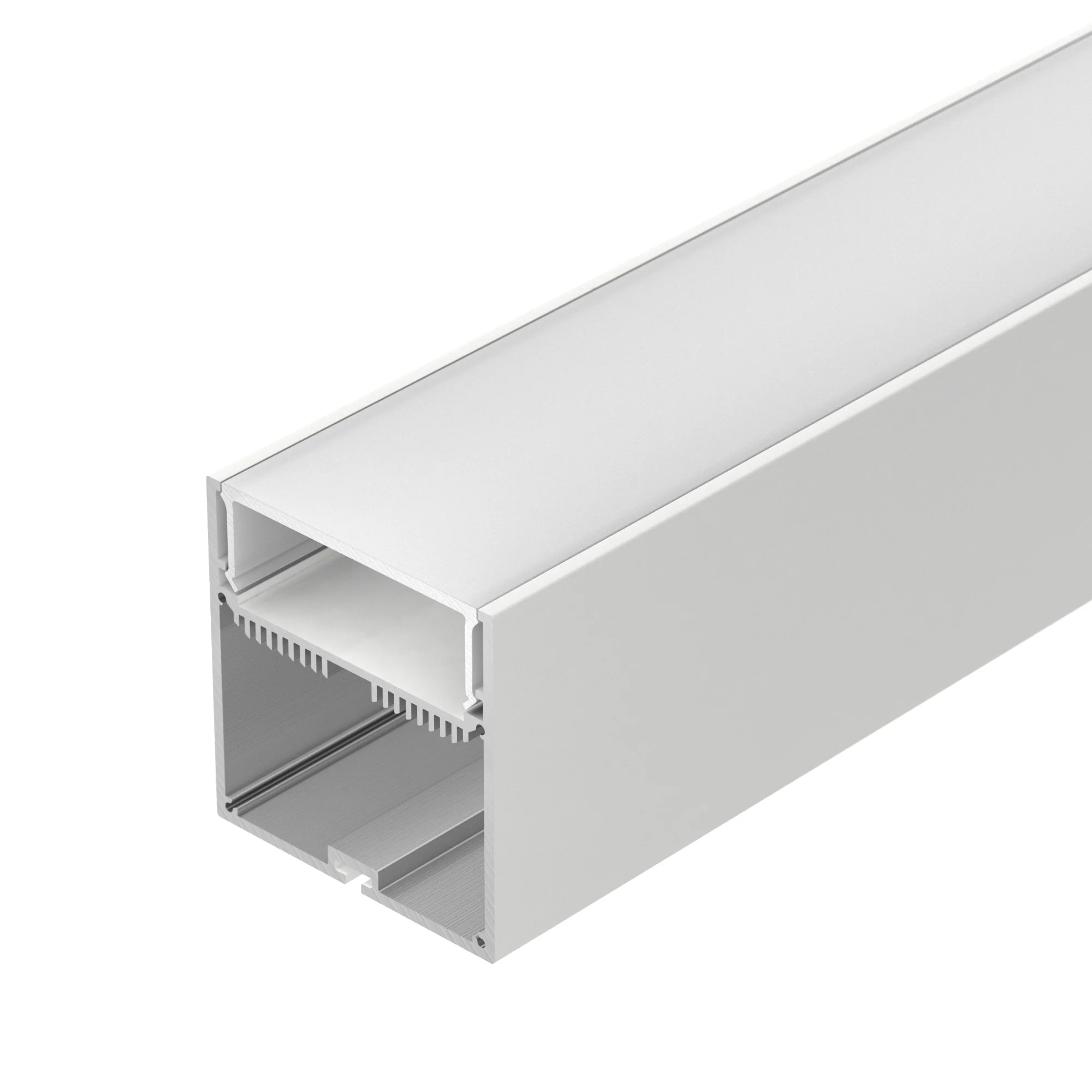 Профиль с экраном SL-LINE-7477-2500 WHITE+OPAL 021372 - Комплект с экраном. Алюминиевый профиль для светодиодных лент и линеек. Цвет - белый RAL9003 (порошковая окраска). Габаритные размеры (LхWхH): 2500x74x77 мм. Ширина площадки для ленты 60 мм. Отсек дл