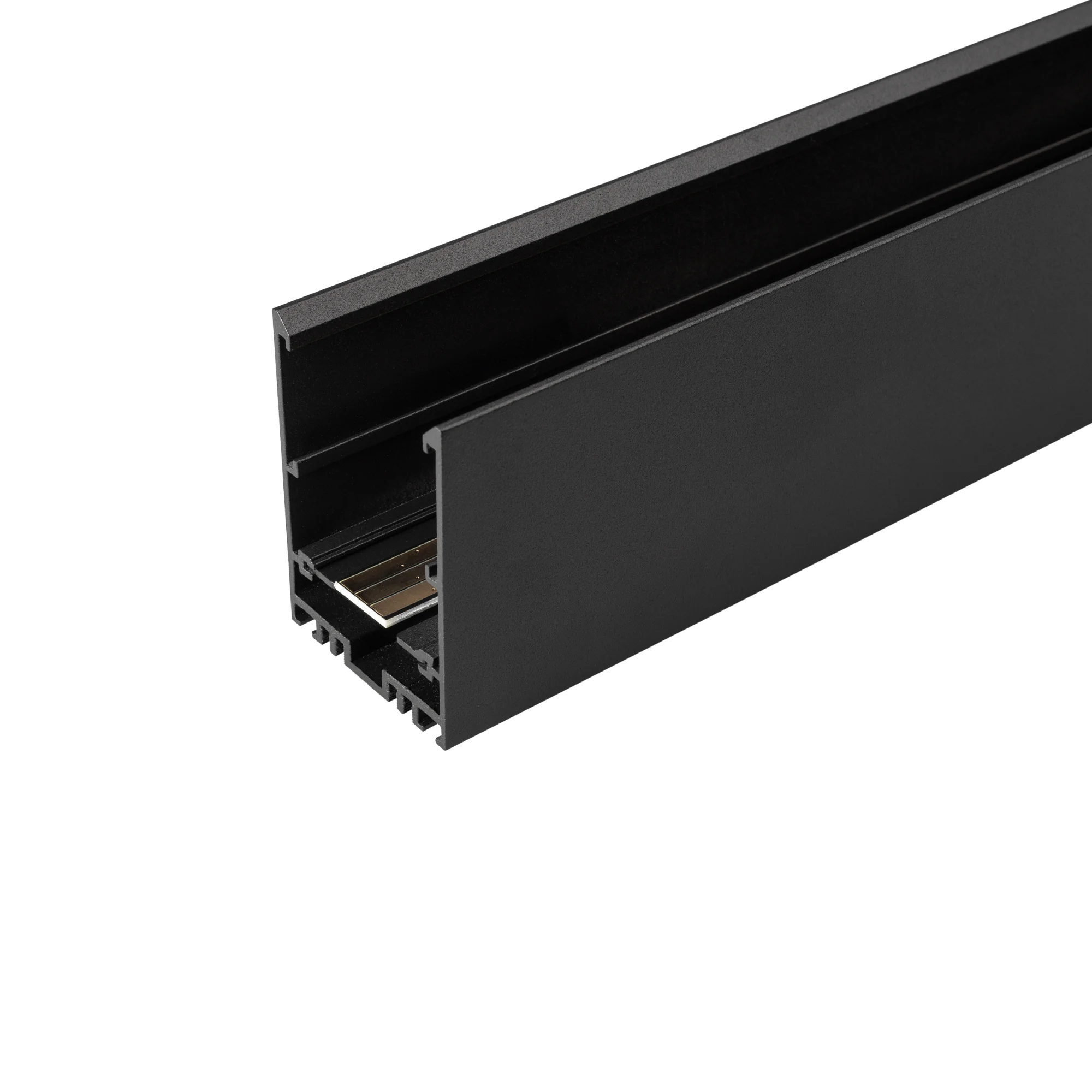 Трек MAG-TRACK-4563-500 (BK) 026902(1) - Подвесной, накладной, встраиваемый магнитный трек, длина 500мм. DC24V. Материал алюминий, цвет черный. Две заглушки в комплекте. Размер ДxШxВ: 500x45x63мм. Размер (с учетом заглушек) ДxШxВ: 506x45x63мм. При встраив