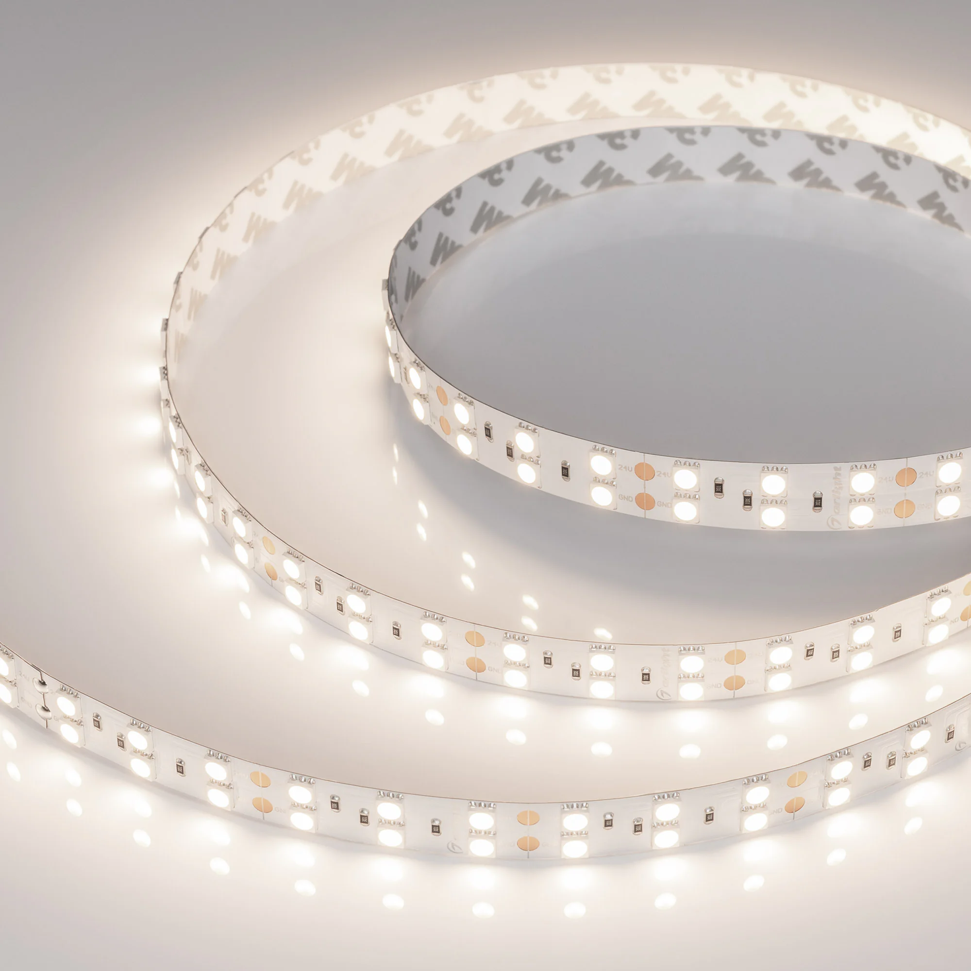 Лента RT-B120-15mm 24V Day4000 (28.8 W/m, IP20, 5060, 5m) 013759(2) - Гибкая лента LUX, 2 ряда светодиодов smd 5060, 120шт/м (600шт на 5м), белая плата 15мм, скотч 3М. Цвет ДНЕВНОЙ 3800-4200K. Питание 24V, мощность 28.8 Вт/м (144 Вт на 5м), угол 120°, цве