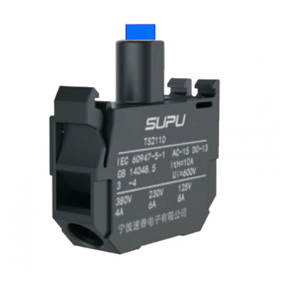Блок индикации TS2101-1AC40 - Блок индикации, винтовая фиксация провода, LED AC/DC 24V, для серии кнопок TS2, цвет: синий