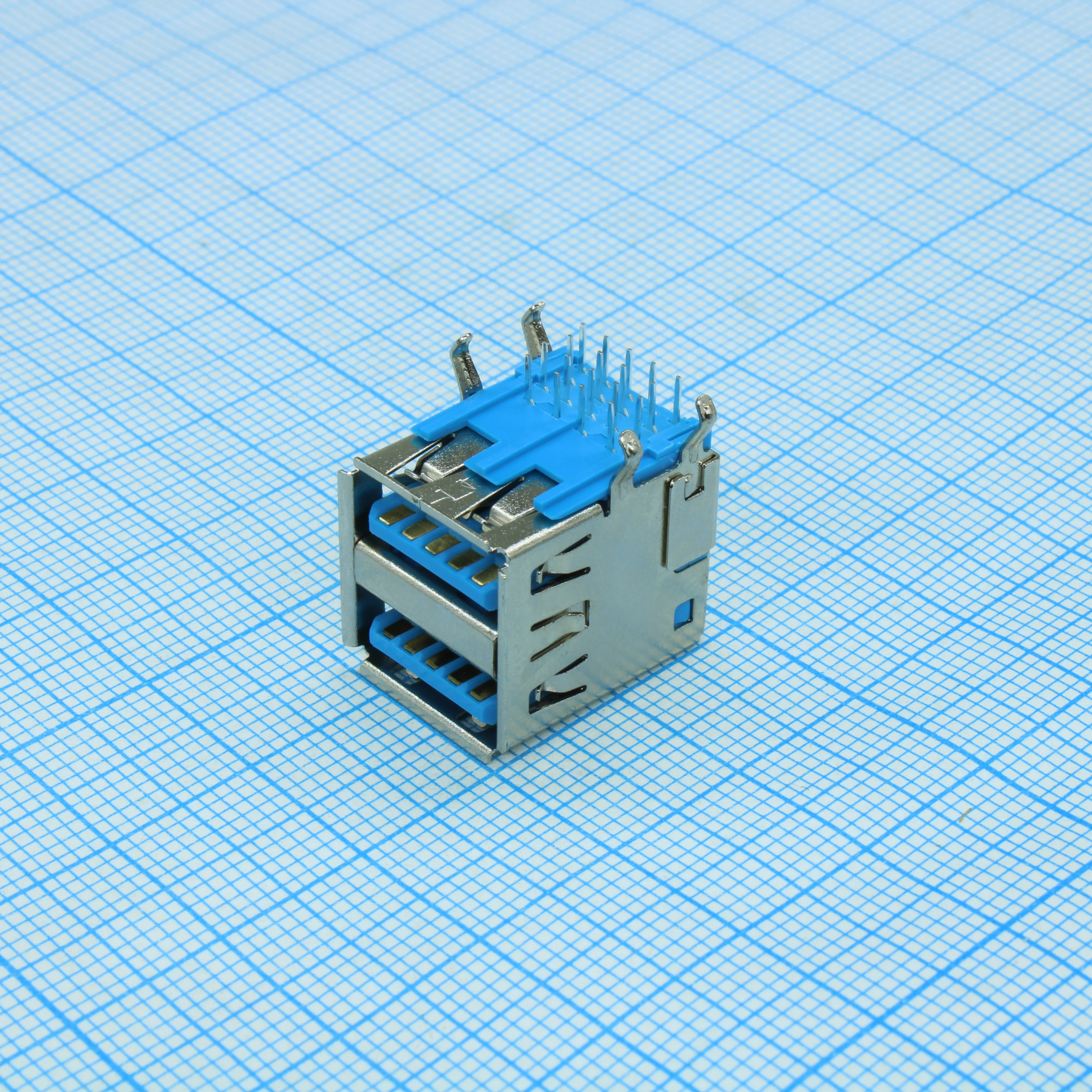 DS1096-01-LN0 - Разъем USB тип A, USB 3.0, розетка, сдвоенная
