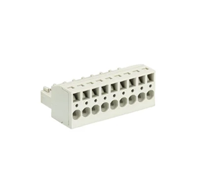 Розетка Wiecon 8513 BFK/ 9 TOP OB - Розеточный разъем, прямой, на кабель, шаг 3,5 мм, 9 полюсов, номинальное сечение: 1,5 мм кв., пружинная фиксация провода, 250V, 8А, без маркировки, цвет: серый, серия 8513 BFK