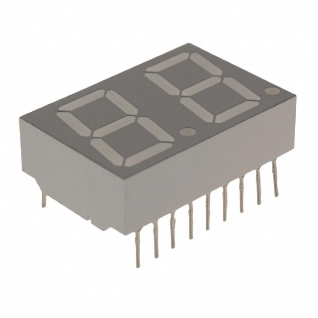 HDSP-5523 - Индикатор 7-сегментный 2-знаковый общий катод 0.56