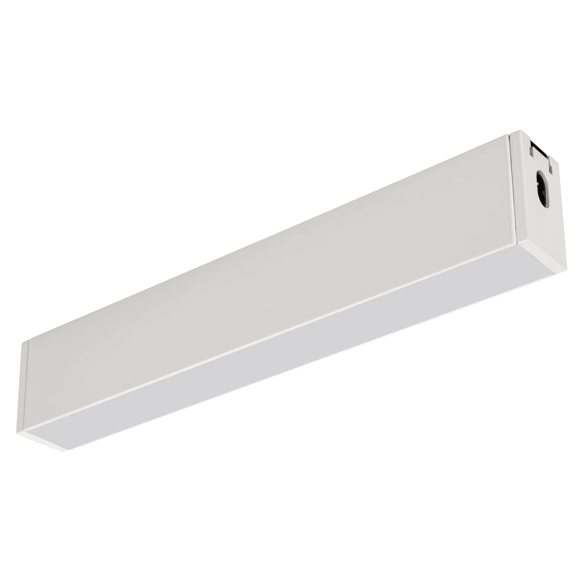 Светильник CLIP-38-FLAT-S312-6W Day4000 (WH, 110 deg, 24V) 029001 - Подвесной/накладной светильник для системы CLIP 38мм, 6Вт. Цвет свечения ДНЕВНОЙ 4000K, световой поток 410 лм, угол 110°, CRI>90. Корпус прямоугольный, металл, цвет белый, IP40. Размеры L