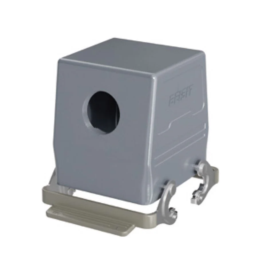 Крышка разъема H32B-SO-2L-PG36 - Крышка разъема на кабель, типоразмер 32B, стандартное исполнение, без уплотнителя, 1 отверстие с резьбой для кабельных вводов PG36, с боковым расположением, с двумя защелками, материал корпуса: алюминиевый сплав