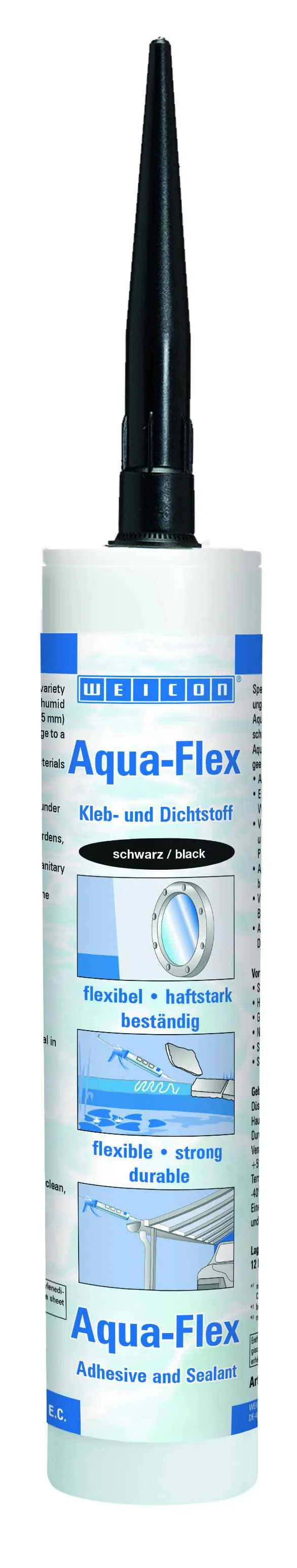 wcn13701310 - 10021677 WEICON Aqua-Flex MS-Полимер (310 мл) для мокрых и влажных поверхностей, черный