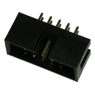 BH-10  (IDC-10MS) - IDC разъем, вилка на плату прямая двухрядная 10pin(2x5)., шаг 2.54мм