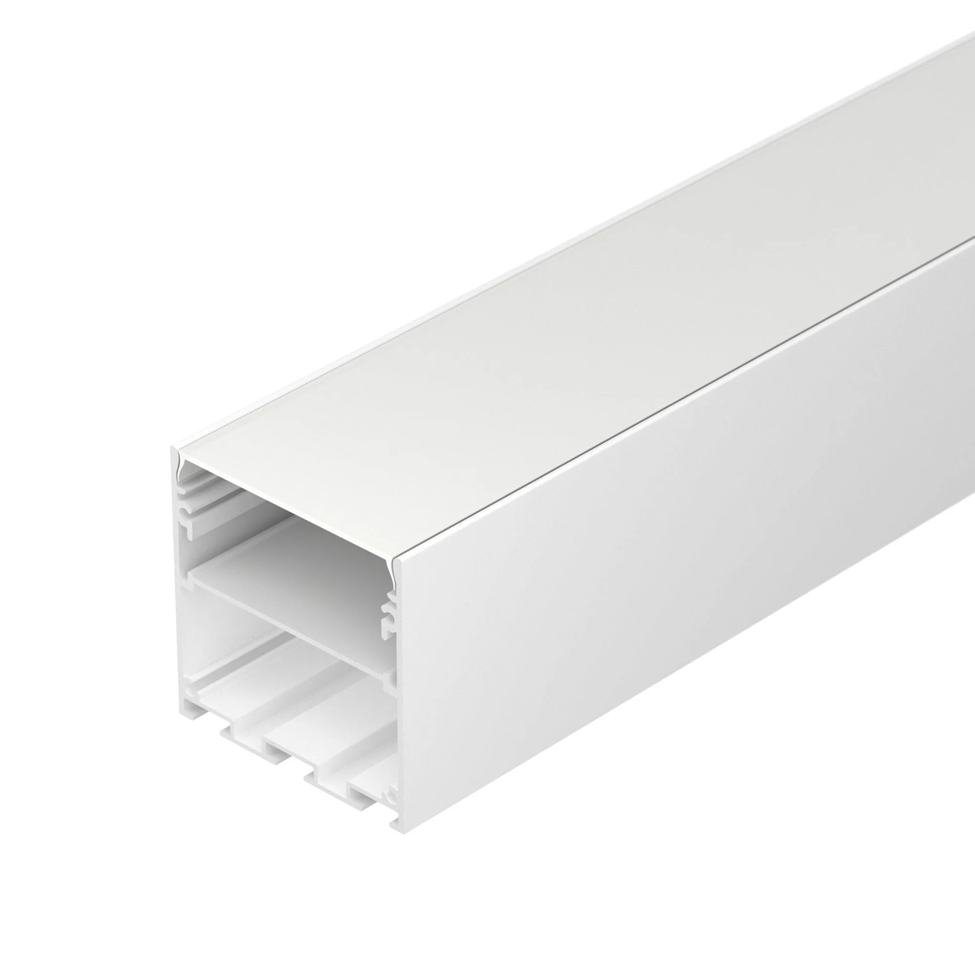 Профиль LINE-S-5050-2500 WHITE 041843 - Алюминиевый профиль для светодиодных лент и линеек. Цвет - белый RAL9003 (порошковая окраска). Габаритные размеры (LхWхH): 2500x50x50 мм. Ширина площадки для ленты 39,5 мм. Отсек для БП 39,5х21,5 мм.