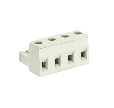 Розетка Wiecon 8313 B / 4 OB - Розеточный разъем, угловой, на кабель, шаг 7,5 мм, 4 полюса, номинальное сечение: 2,5 мм кв., винтовая фиксация провода, 690V, 12А, с маркировкой, цвет: серый, серия 8313 B