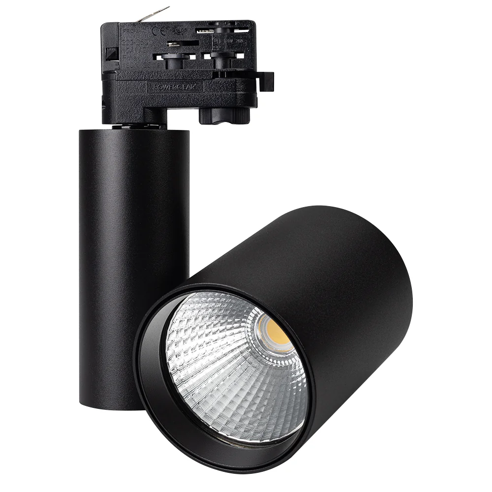 Светильник LGD-SHOP-4TR-R100-40W Cool SP7500-Fish (BK, 24 deg) 026291 - Светильник подвесной для треков/шин 4 провода для продуктов. Мощность 40 Вт, св. поток 4000 лм, 100 лм/Вт, специальный холодный 7500 K для рыбы и морепродуктов, угол 24°, напряжение п