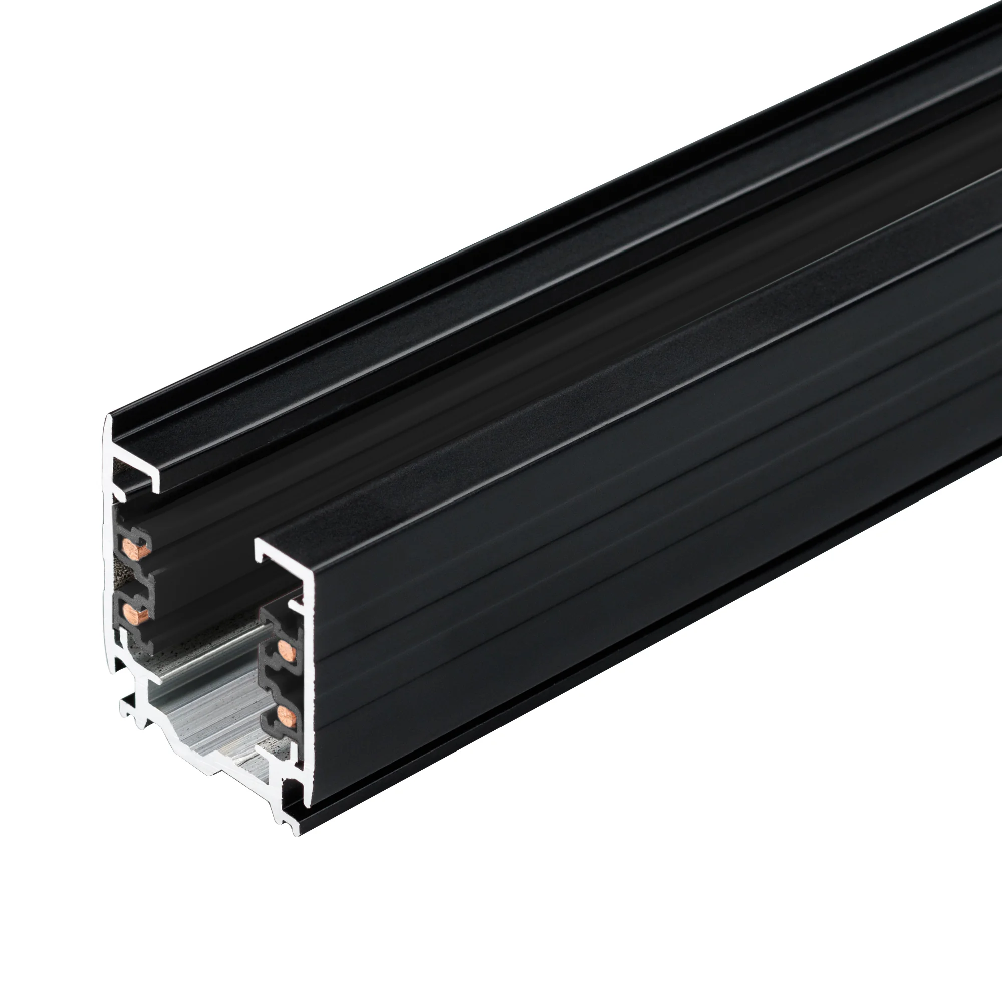 Трек LGD-4TR-TRACK-4000-BK-M (D) 025250(1) - 3-фазный трек 4TR, на 4 провода, длина 4м. Цвет черный. Коннектор питания и заглушка приобретаются отдельно. Размер ДxШxВ: 4000x31x35мм. При использовании с треками и аксессуарами другой серии возможно отличие 