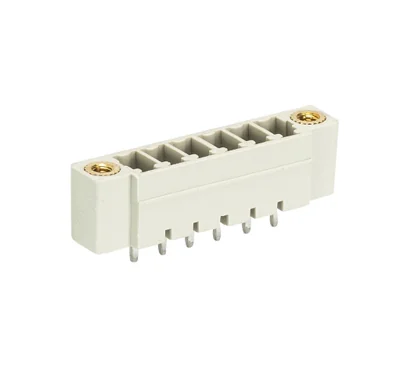 Вилка Wiecon 8813 S / 6 GF - Вилочный разъем, вертикальный, на плату, с монтажными фланцами, шаг 3,81 мм, 6 полюсов, фиксация на плате пайкой, 250V, 8А, без маркировки, цвет: серый, серия 8813 S GF