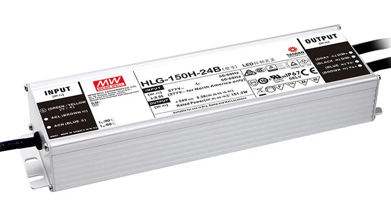 HLG-150H-36B - AC/DC драйвер электропитания светодиодов 151.2Вт Single 7-Pin