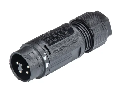 Разъем RST16I5/4S S1 ZT6 SW - Вилочный разъем на кабель диам. 7,1-13 мм, IP68(69k), 4 полюсов, цвет: черный, номинальные характеристики: 250/400V+PE 16A, серия gesis RST MINI