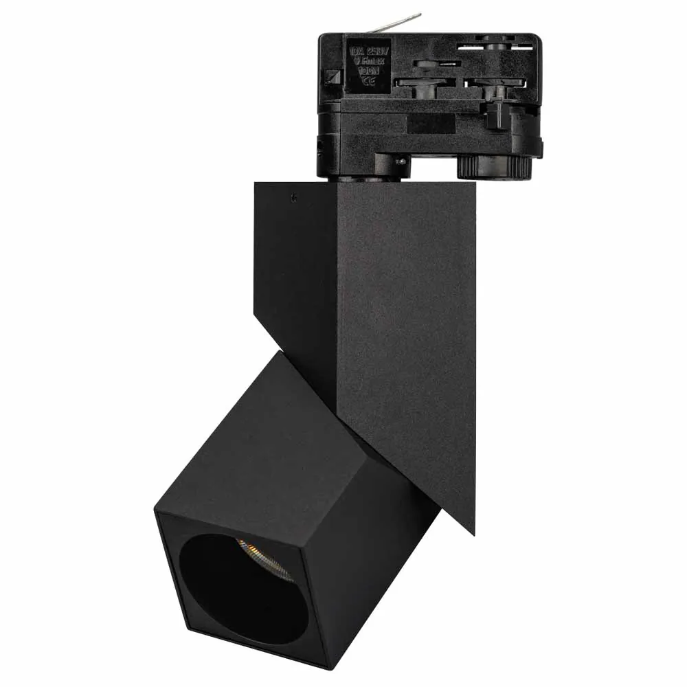 Светильник LGD-TWIST-TRACK-4TR-S60x60-12W Warm3000 (BK, 30 deg) 026468(1) - Светильник подвесной для треков/шин 4 провода, 12Вт. Цвет свечения ТЕПЛЫЙ 3000K, световой поток 1000лм, CRI>90, угол свечения 30°, угол регулировки наклона 90°, угол поворота 355°