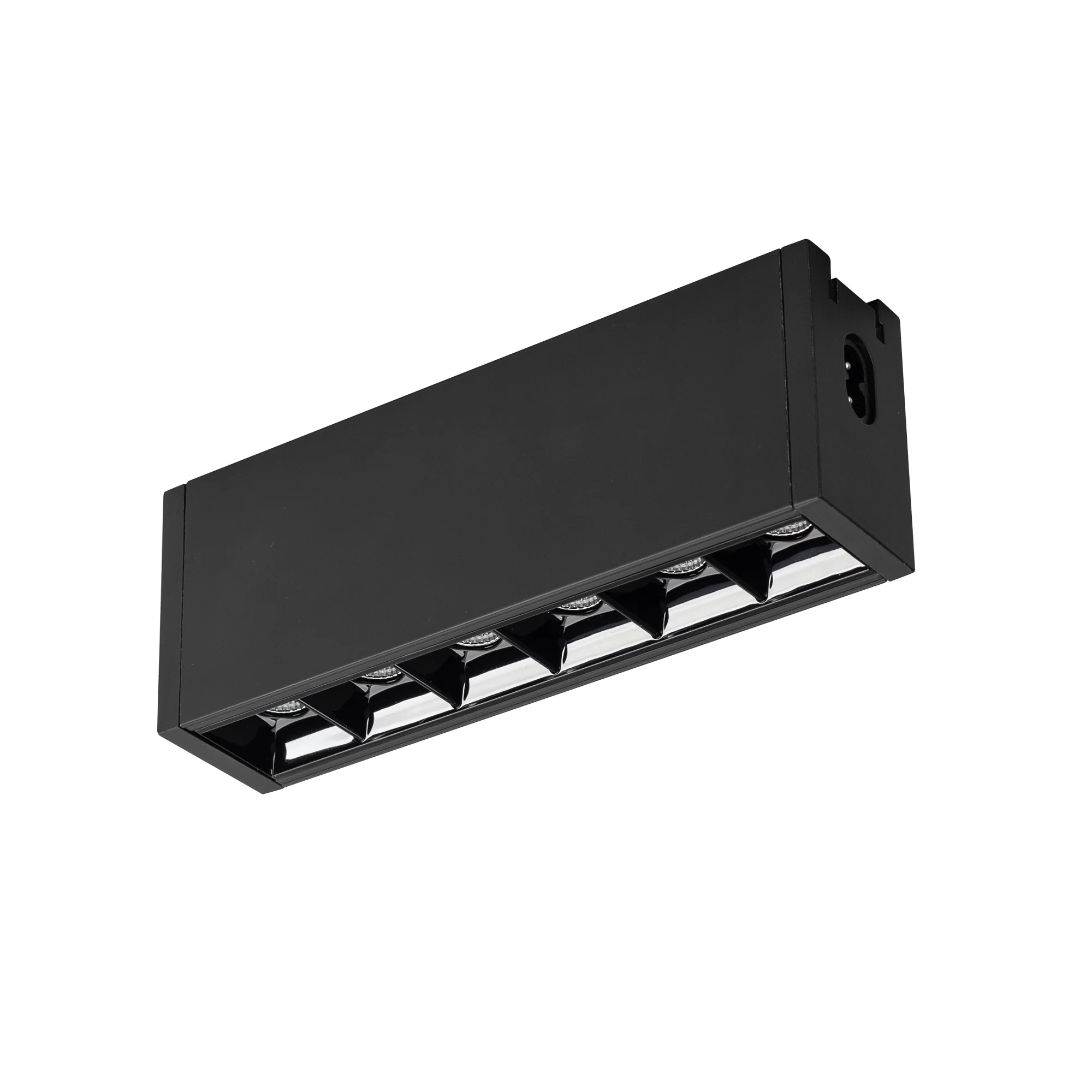 Светильник CLIP-38-LASER-S171-6W Day4000 (BK, 36 deg, 24V) 028959 - Подвесной/накладной светильник для системы CLIP 38мм, 6Вт. Цвет свечения ДНЕВНОЙ 4000K, световой поток 460 лм, угол 36°, CRI>90. Корпус прямоугольный, металл, цвет черный, IP40. Размеры L