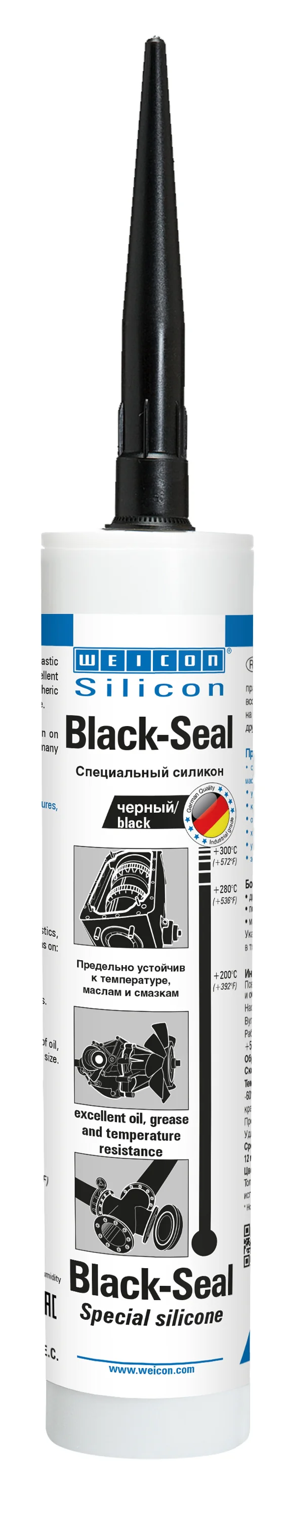 wcn13051310 - 10022221 WEICON Black-Seal Специальный силикон (310 мл)