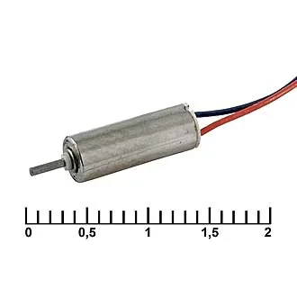 QX- 4A   1.3V - Микродвигатель 1,3V 0,04Вт, 22800/38250об/мин 12,1х4мм вал 0,7х3мм