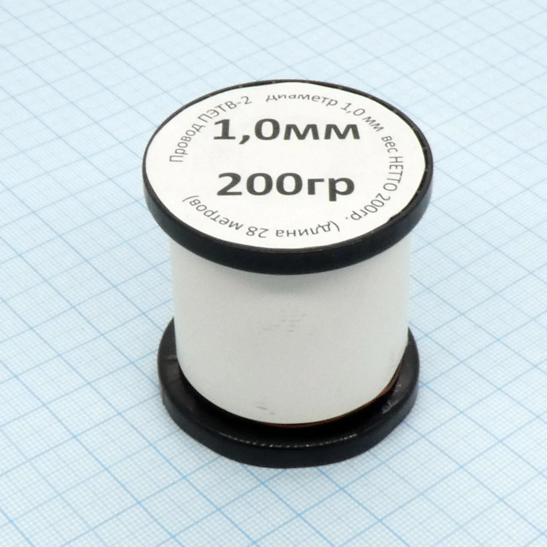 Провод ПЭТВ-2  d= 1,0мм    200гр.катушка - (катушка Е50 - длина 28 метров) ТУ 16-705.110-79