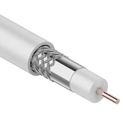 Кабель коаксиальный RG-6U, 75Ом, CCS/Al/Al, 48%, 10м, INDOOR, белый - в бухте 10м