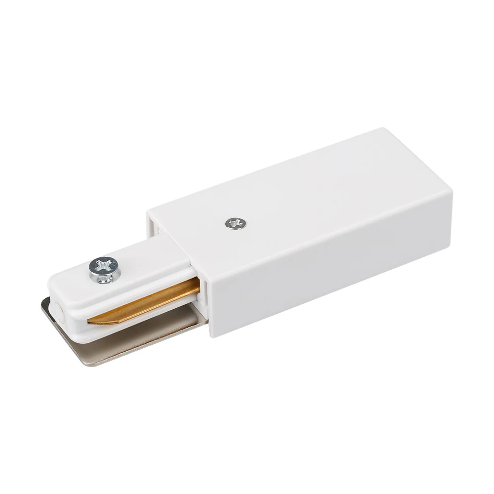 Коннектор питания LGD-2TR-CON-POWER-WH (C) 022779 - Концевой коннектор для подключения питания. 105х35х20мм. При использовании с треками и аксессуарами другой серии возможно отличие по цвету.