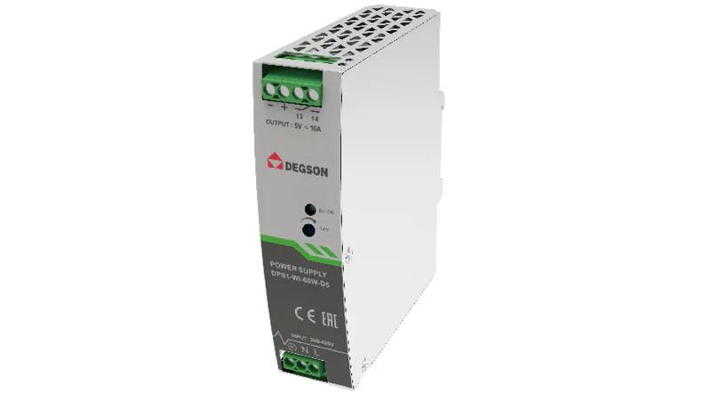 Блок питания DPS1-WI-60W-D5 - Источник питания, однофазный, 5V / 10A / 50W; диапазон входных напряжений: 90 - 264VAC / 127 - 370VDC, монтаж: на DIN рейку, температура окружающей среды –30°C…+85°C