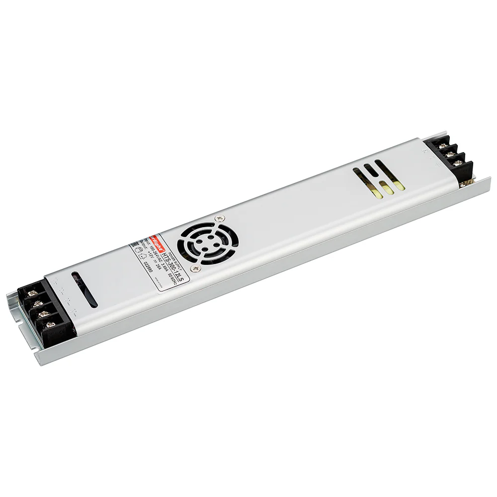 Блок питания HTS-300-12-LS (12V, 25A, 300W) 022990 - Источник напряжения с гальванической развязкой для светодиодных изделий. Входное напряжение 180-264 VAC. Выходные параметры: 12 В, 25 А, 300 Вт. Встроенный PFC >0,5. Негерметичный алюминиевый сетчатый к